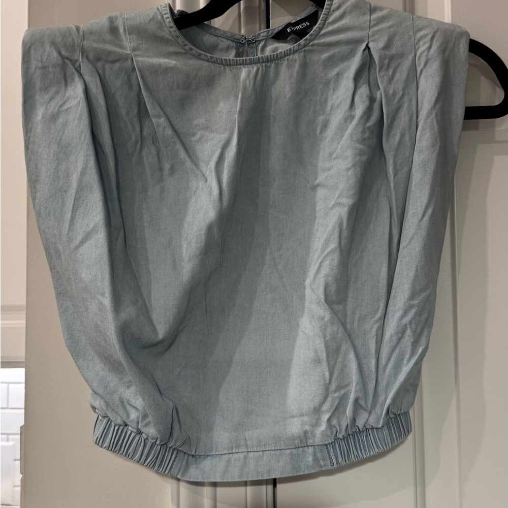 Express Light Blue Blouse